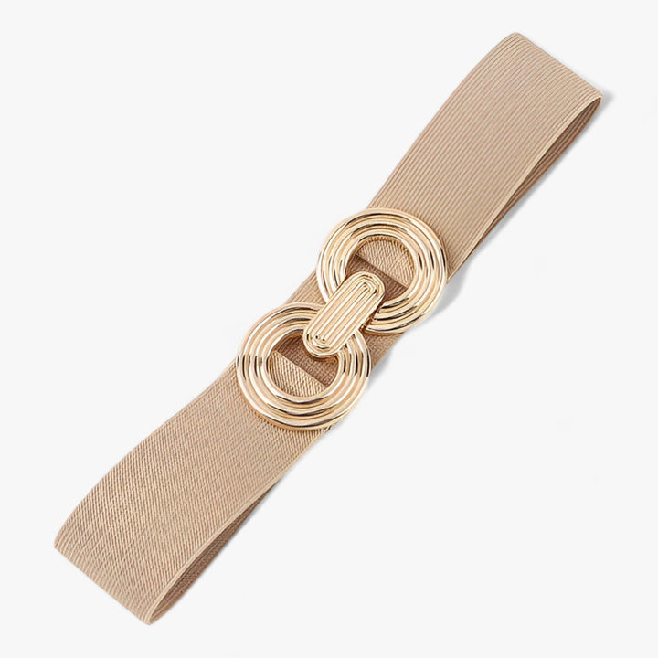 Elastische Tailleband met Ronde Gesp voor Dames-Handtassen-Calora-Khaki-Calora