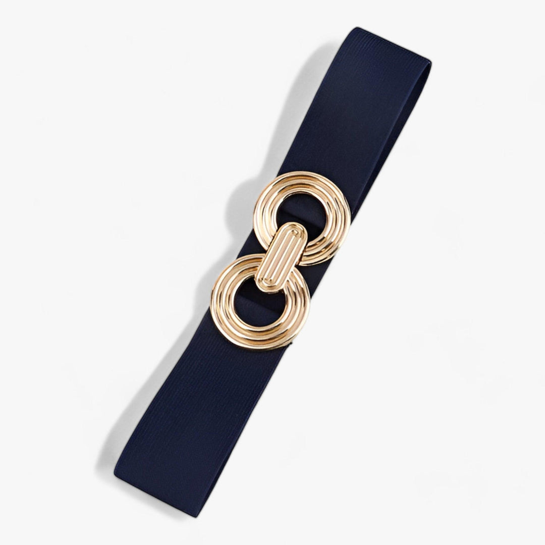 Elastische Tailleband met Ronde Gesp voor Dames-Handtassen-Calora-Marineblauw-Calora