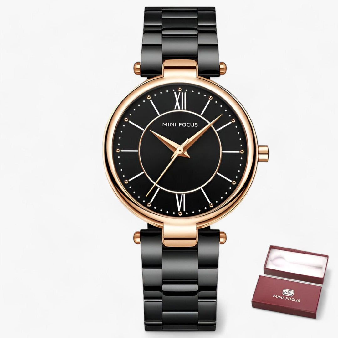 Elegant Dames Quartz Horloge RVS en Minimalistische Wijzerplaat-Horloges-Calora-Blauw-Calora