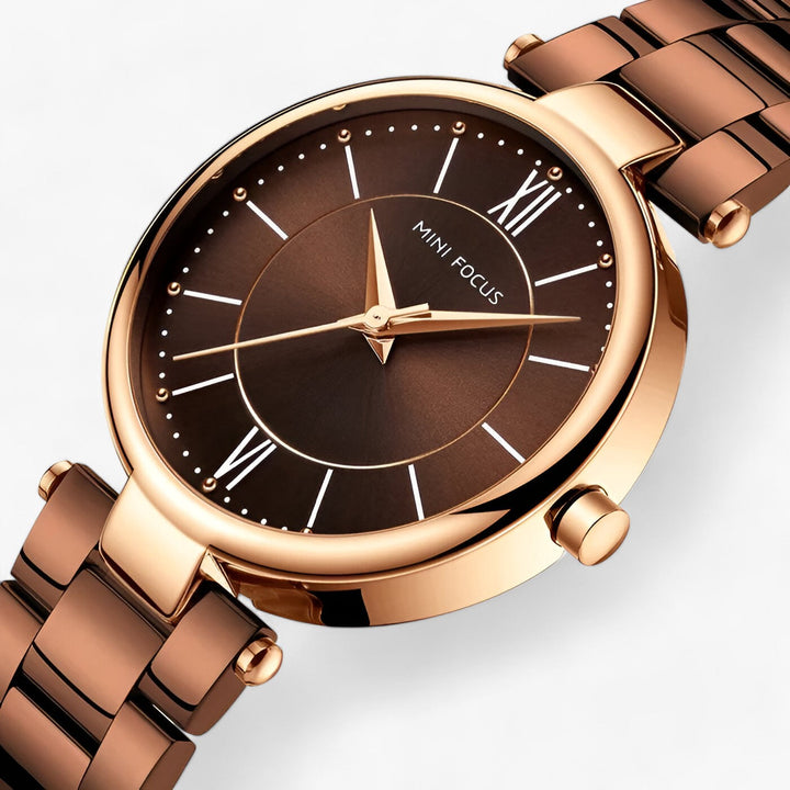 Elegant Dames Quartz Horloge RVS en Minimalistische Wijzerplaat-Horloges-Calora-Blauw-Calora