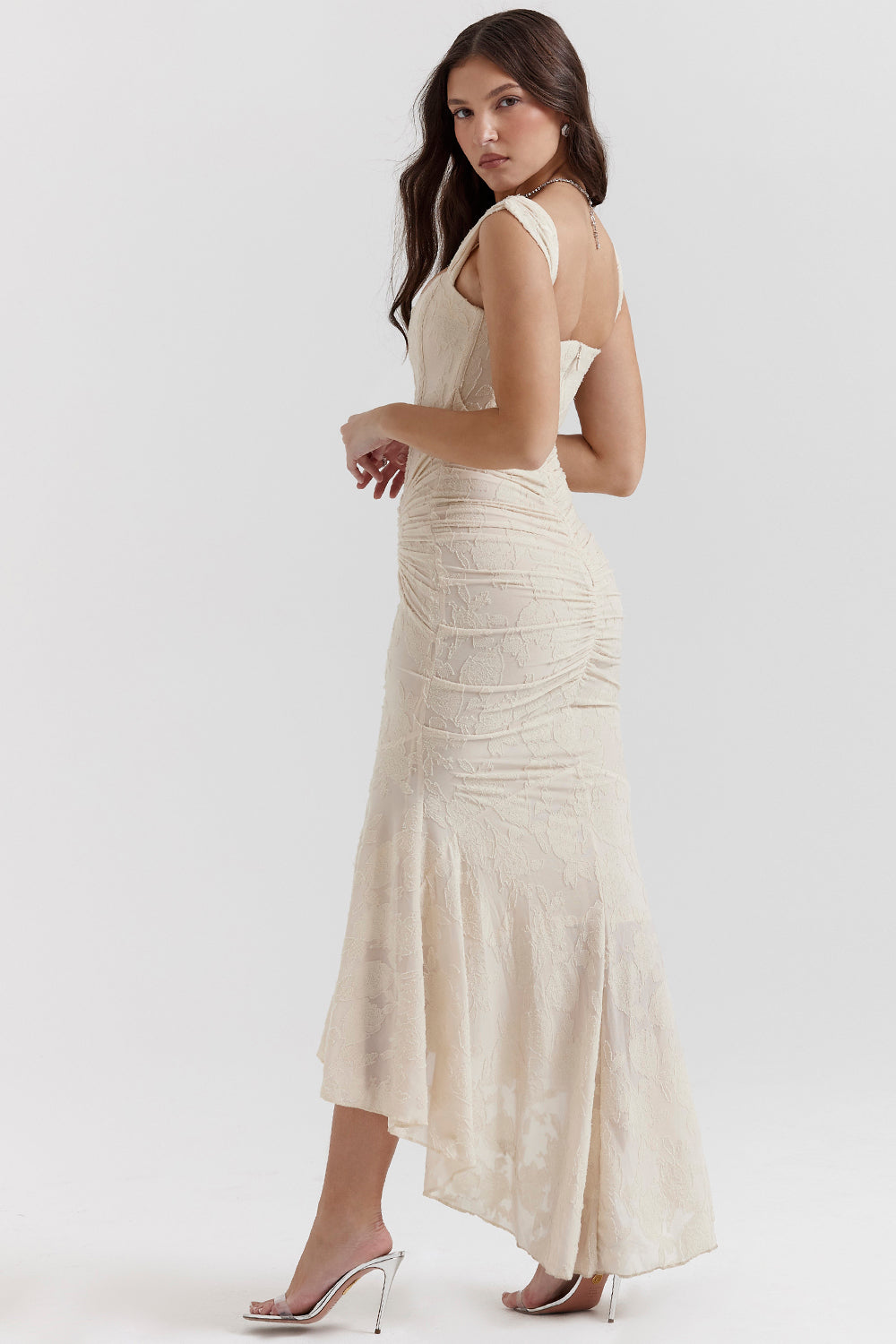 Elegant Getailleerde Taillejurk Voor Feest En Avondjes Uit-Feest Jurken-Calora-Roze-4 - 6 (XS)-Calora