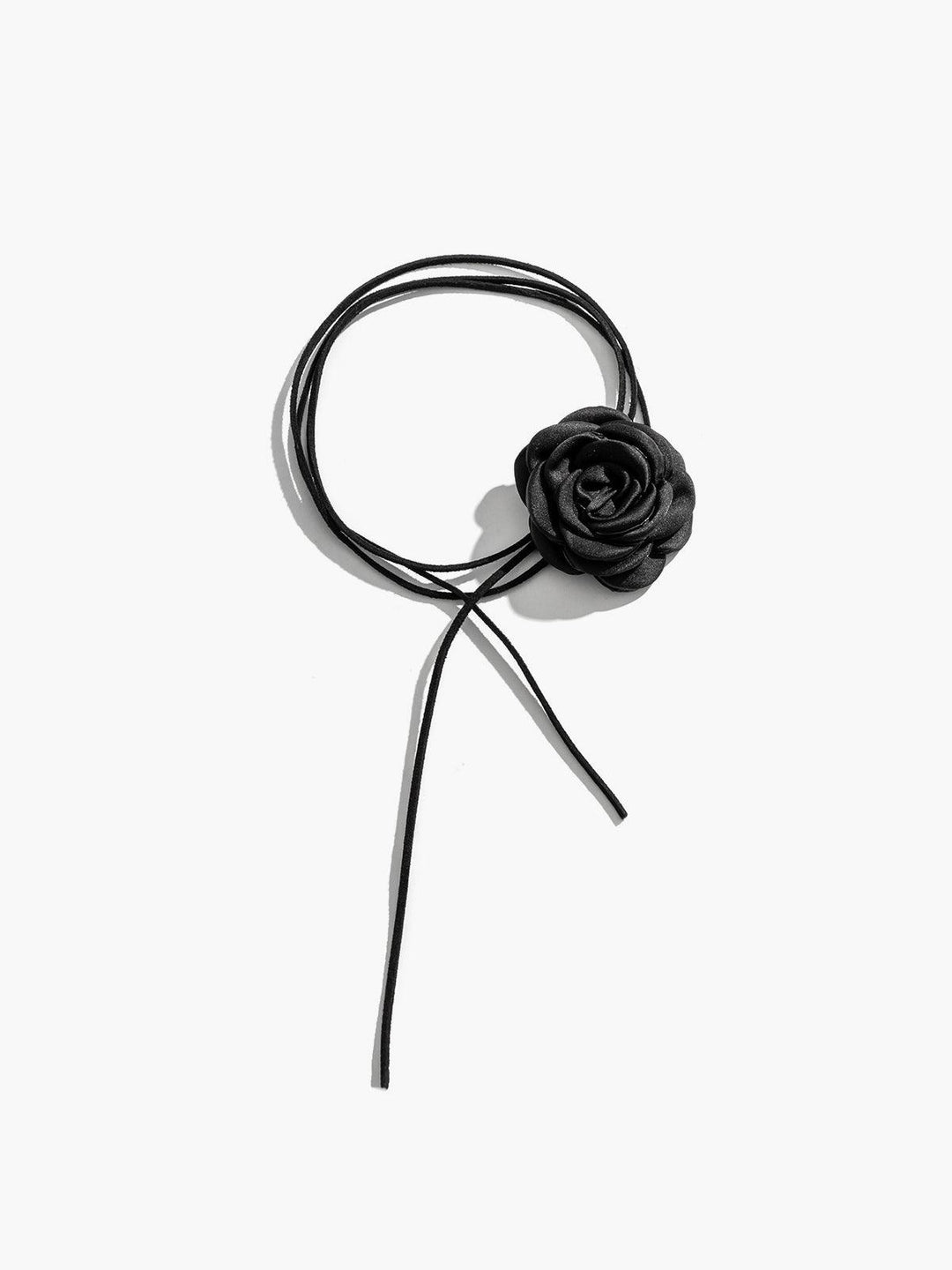 Elegante Bloem Choker Ketting-Kettingen-Calora-Zwart-Eén maat-Calora