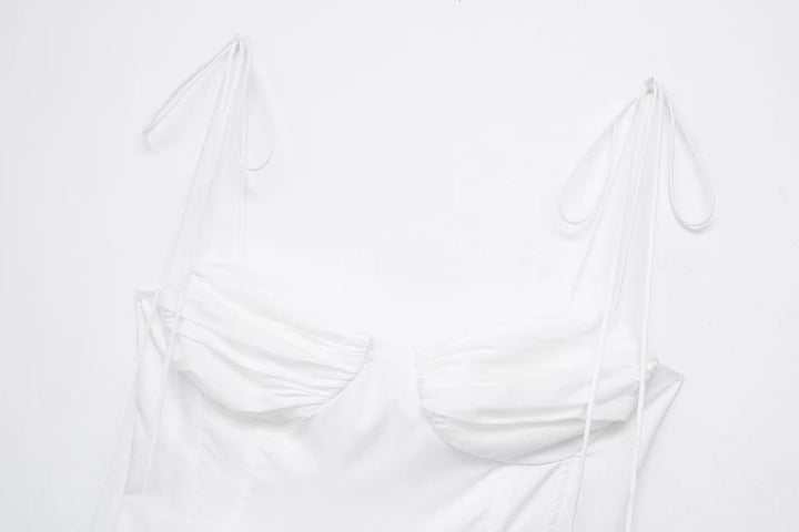 Elegante Dames Lange A Lijn Jurk Met Volants En Rits-Zomer Jurken-Calora-XS-Calora