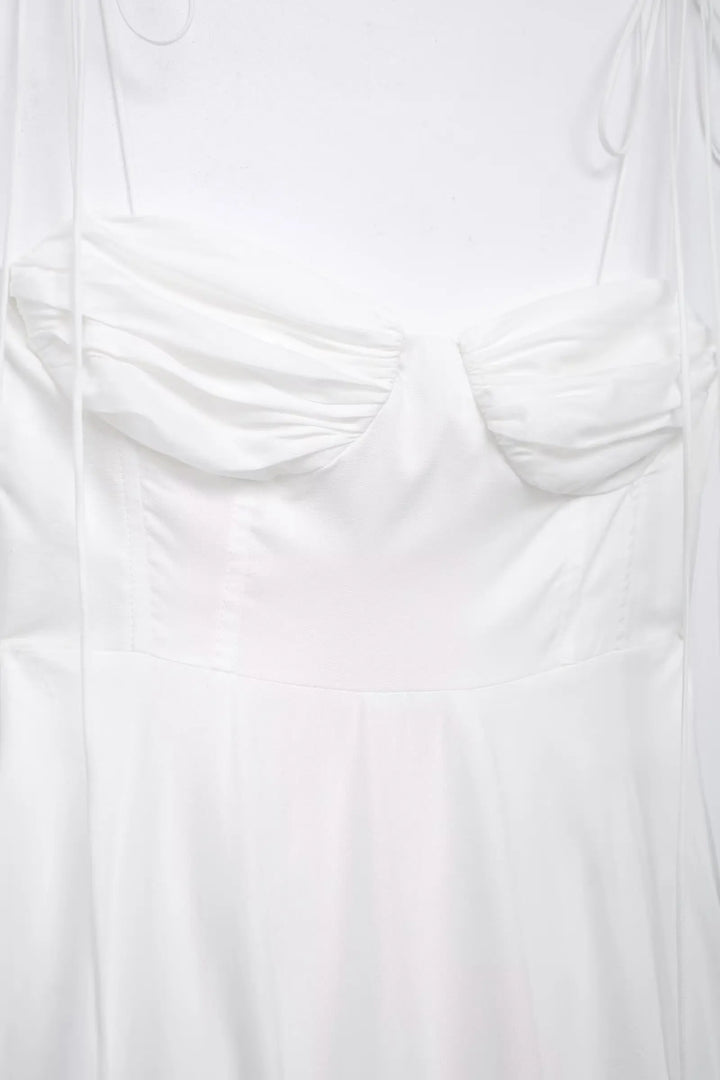 Elegante Dames Lange A Lijn Jurk Met Volants En Rits-Zomer Jurken-Calora-XS-Calora
