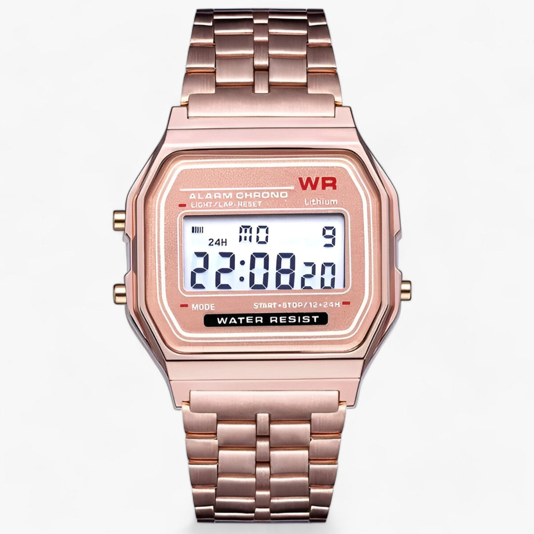 Elegante Digitale Vintage Horloge-Horloges-Calora-Roze goud-Calora