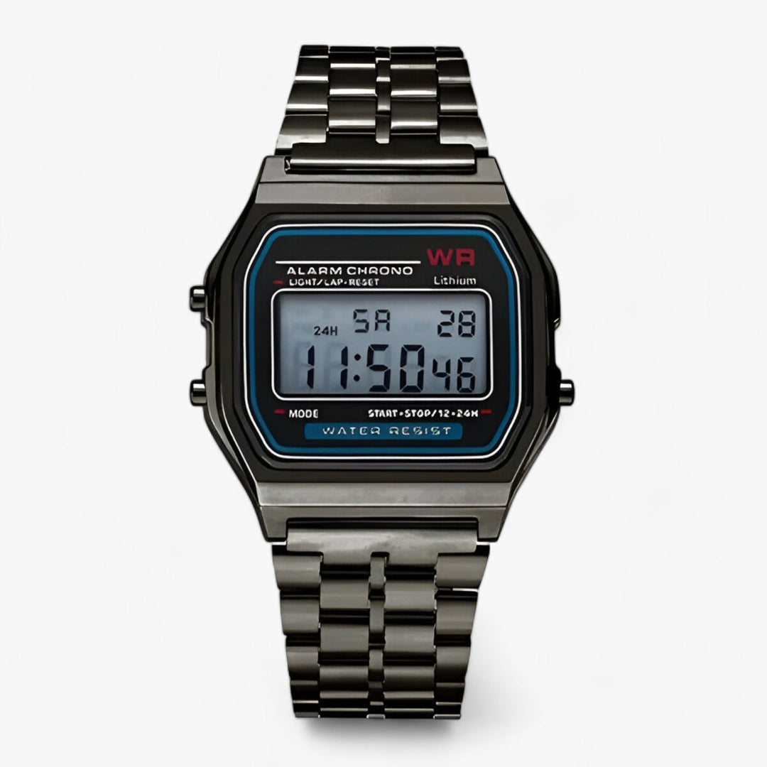 Elegante Digitale Vintage Horloge-Horloges-Calora-Zwart-Calora