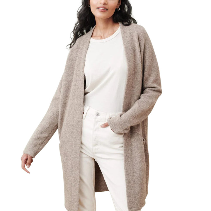 CALORA_ Elegante Gebreide Dames Vest in Effen Kleur voor Herfst en Winter