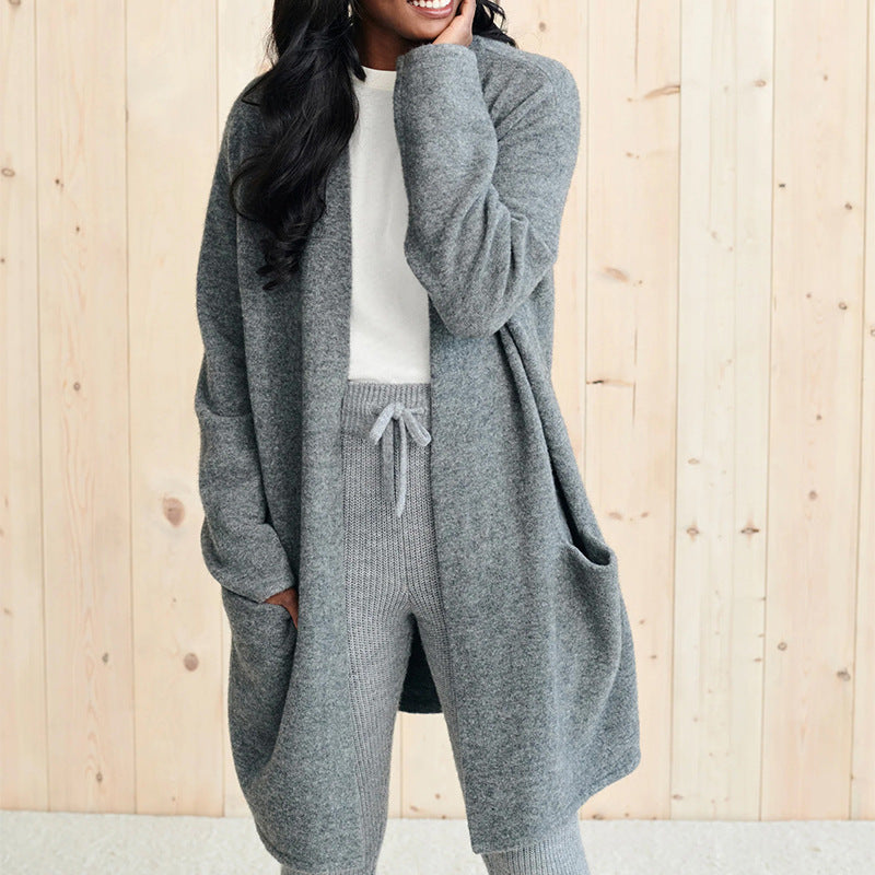 CALORA_ Elegante Gebreide Dames Vest in Effen Kleur voor Herfst en Winter