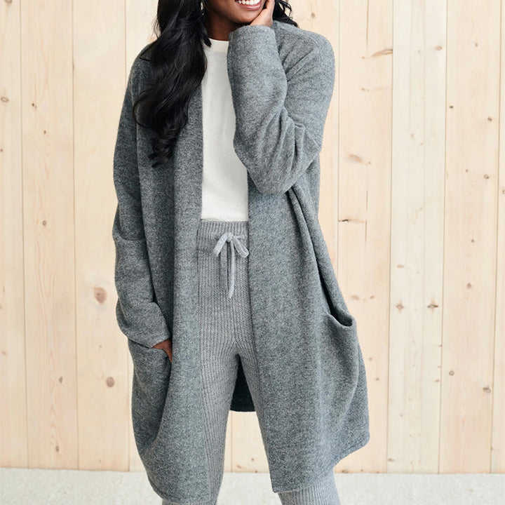 CALORA_ Elegante Gebreide Dames Vest in Effen Kleur voor Herfst en Winter