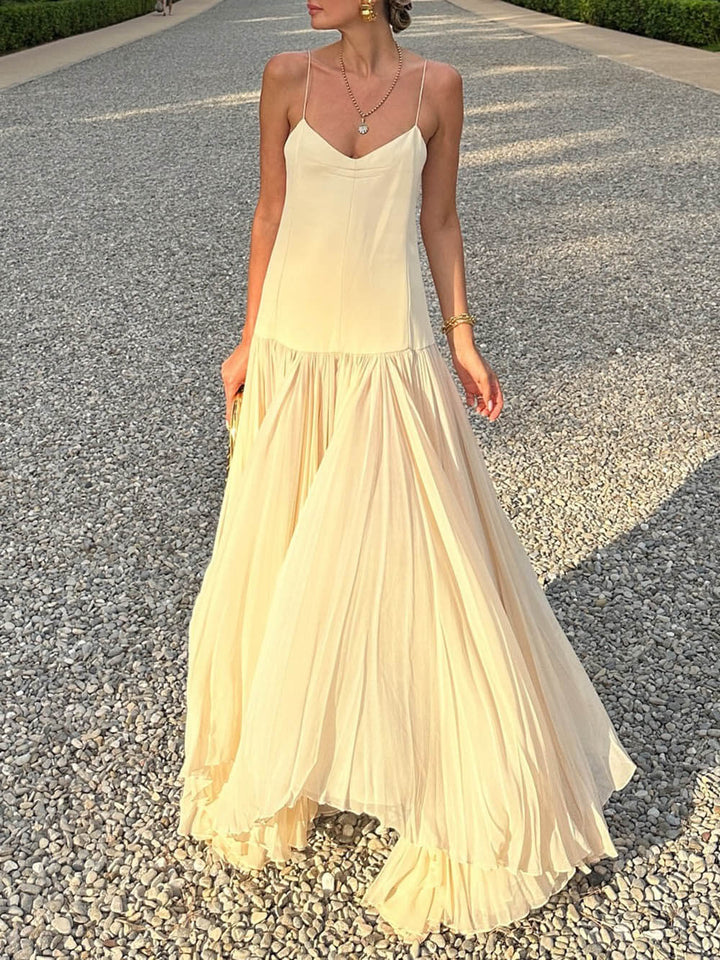 Elegante Getailleerde Jurk met Taillering en Ademend Stof-Zomer Jurken-Calora-6 - 8 (S)-Calora