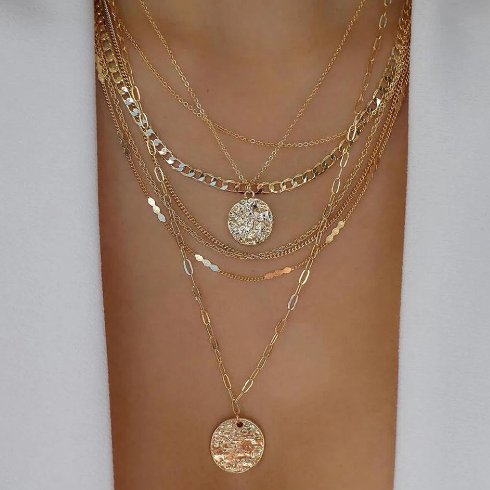 Boho Glamour Meerlaagse Kettingen Gift Set-Kettingen-Calora-Solaya-Calora
