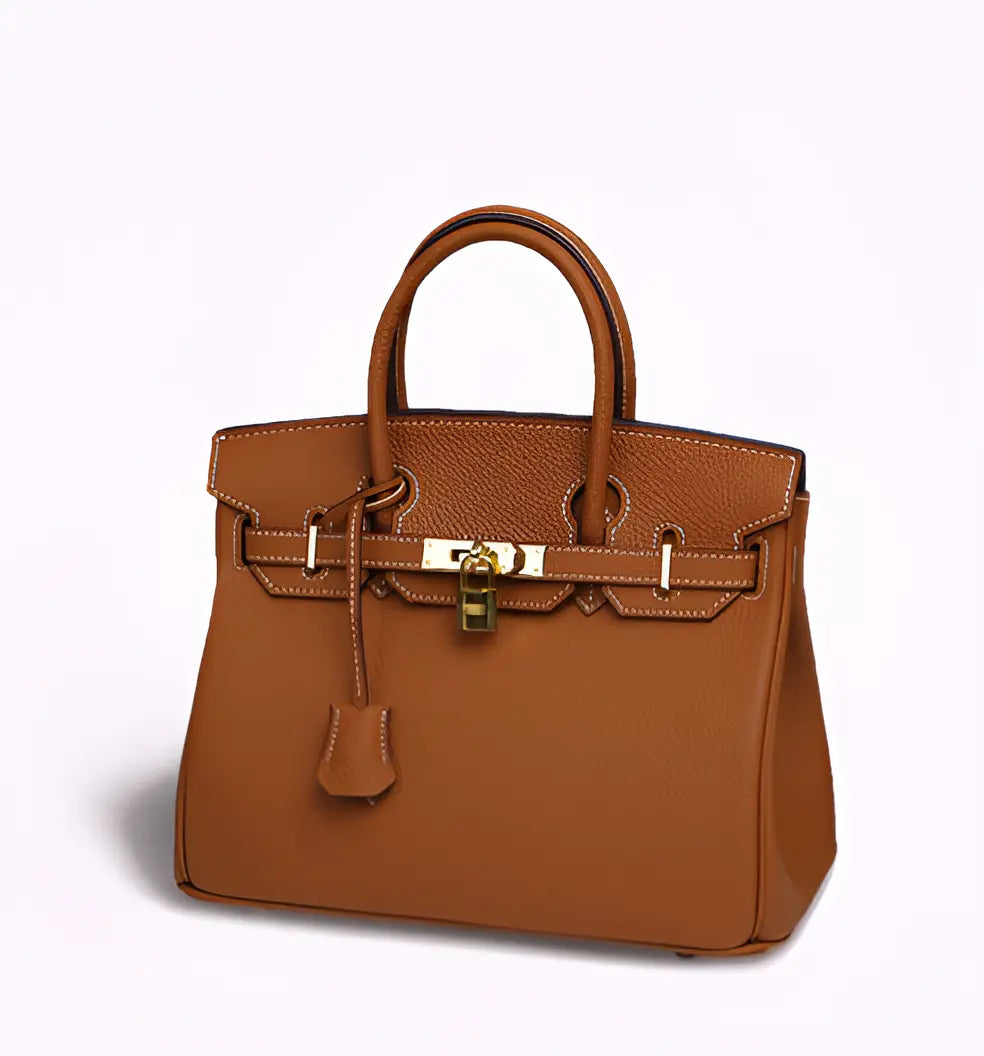 Elegante grote Handtas-Handtassen-Calora-Bruin-30cm-Calora