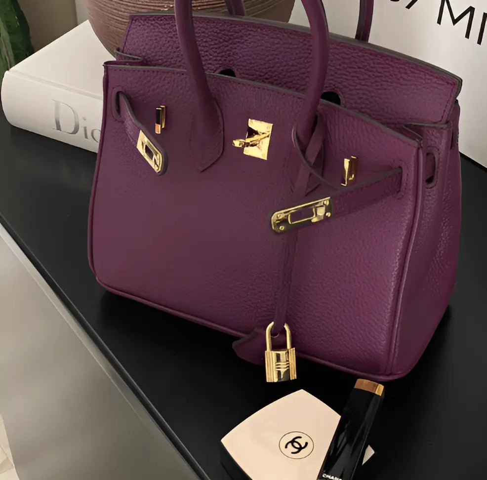Elegante grote Handtas-Handtassen-Calora-Grijs-30cm-Calora