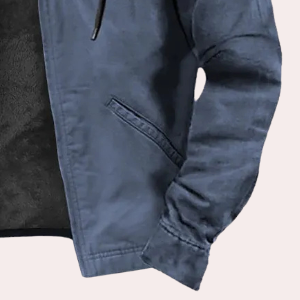 CALORA_ Elegante Jas voor Heren met Capuchon en Hoogwaardige Isolatie