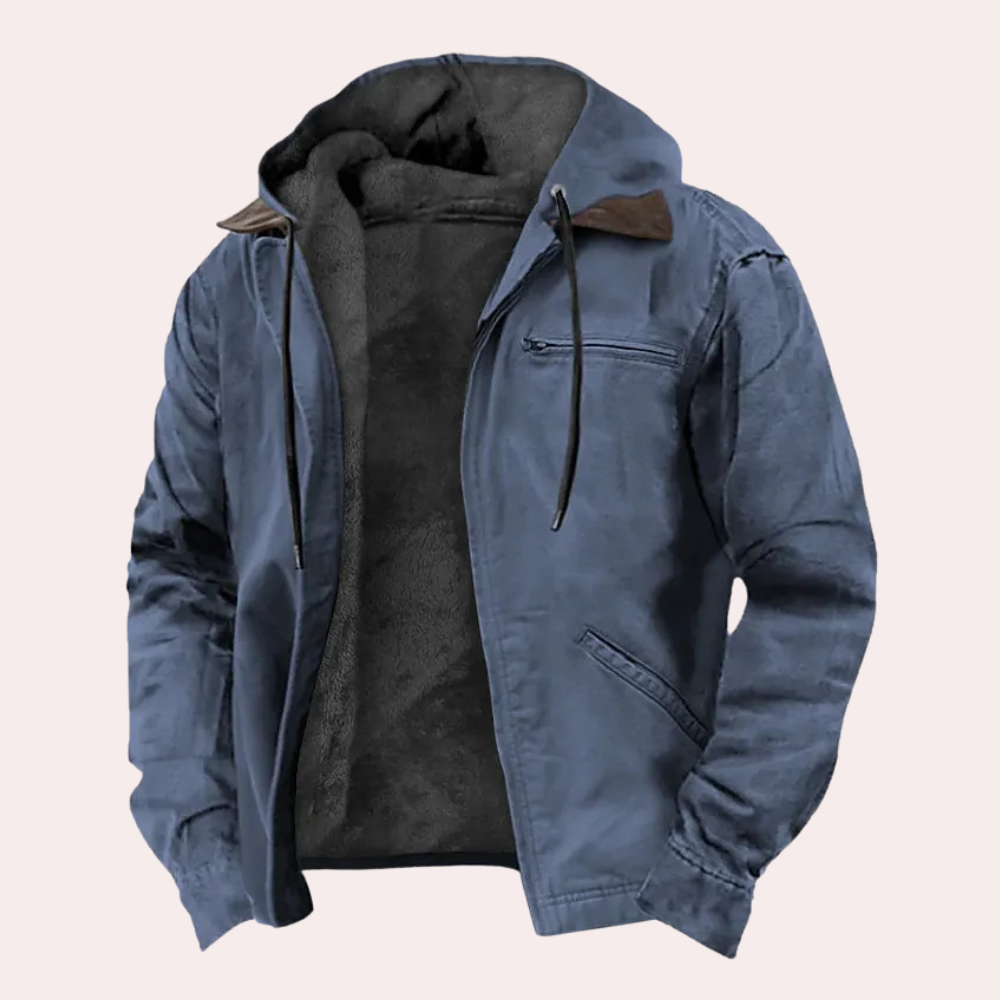 CALORA_ Elegante Jas voor Heren met Capuchon en Hoogwaardige Isolatie