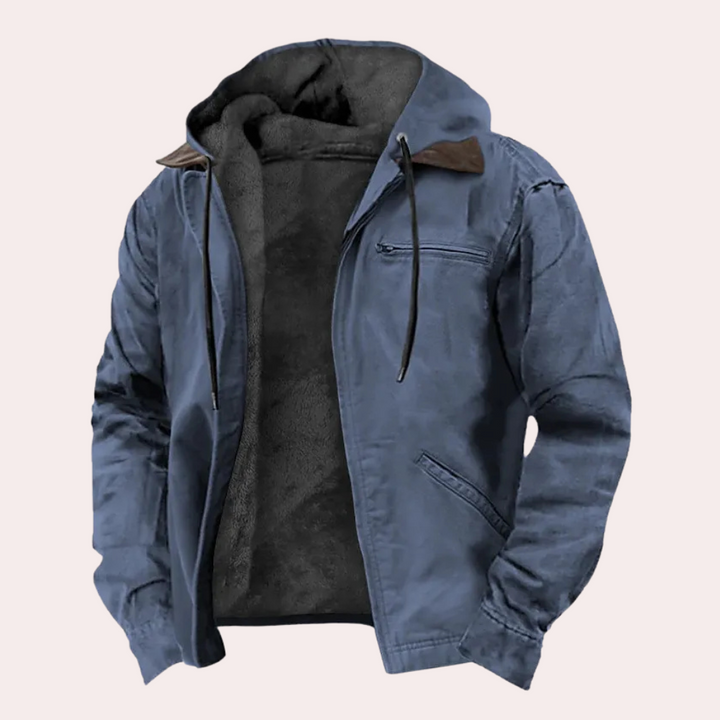 CALORA_ Elegante Jas voor Heren met Capuchon en Hoogwaardige Isolatie