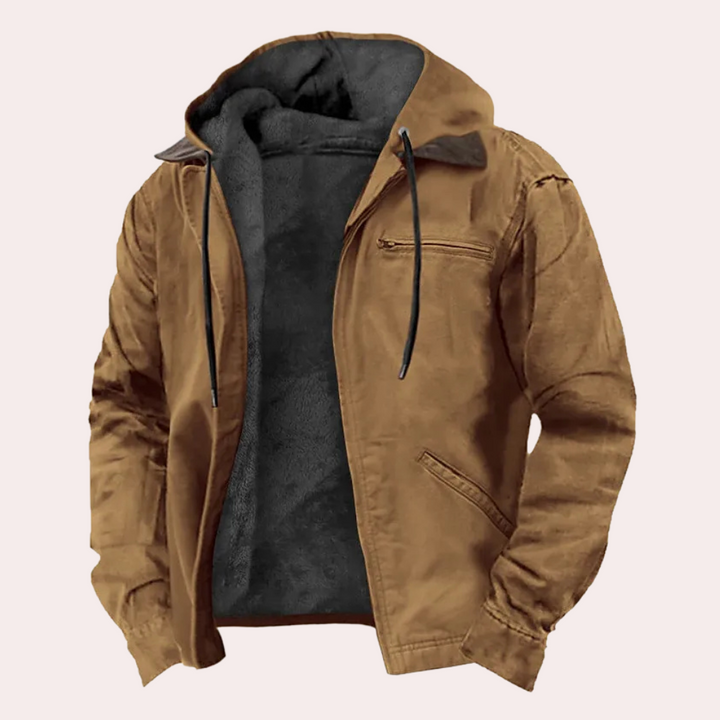 CALORA_ Elegante Jas voor Heren met Capuchon en Hoogwaardige Isolatie