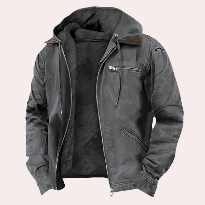 CALORA_ Elegante Jas voor Heren met Capuchon en Hoogwaardige Isolatie