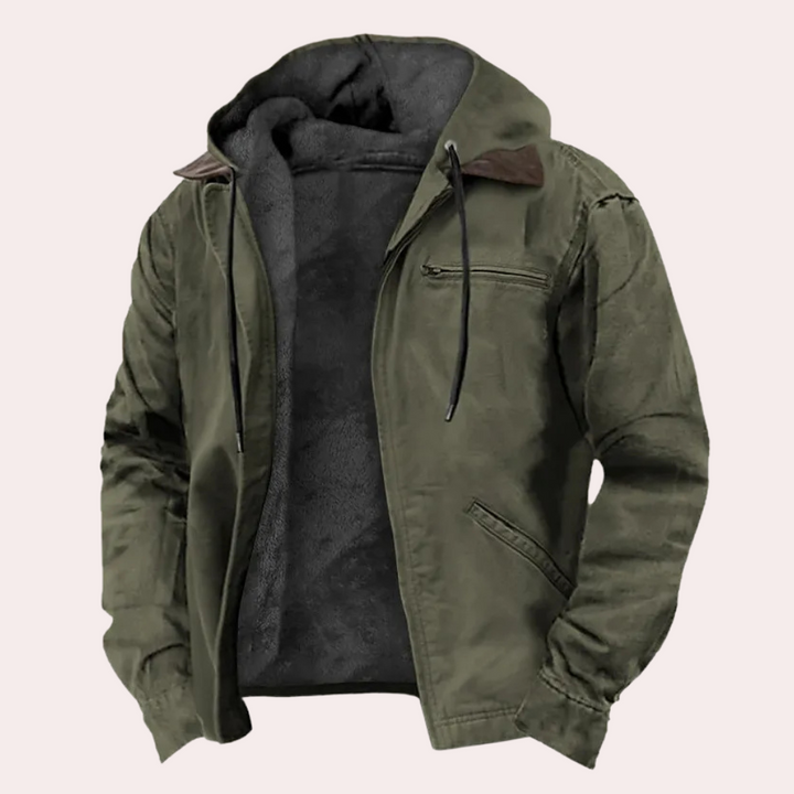 CALORA_ Elegante Jas voor Heren met Capuchon en Hoogwaardige Isolatie