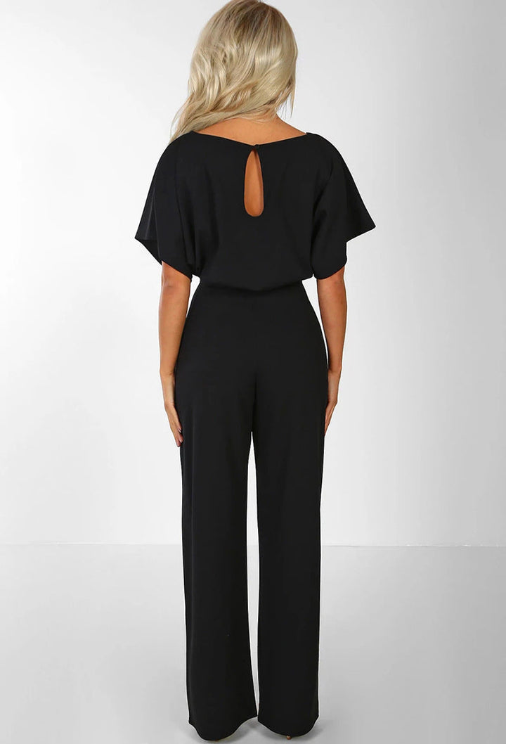 Elegante jumpsuit met riem voor vrouwen-Jumpsuits-Calora-Roze-S-Calora