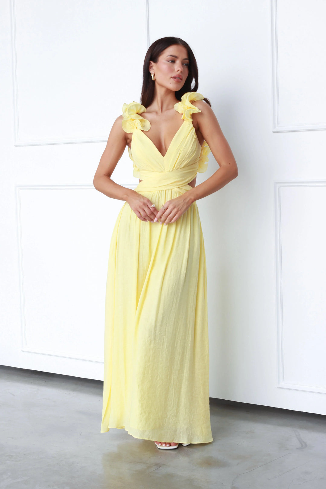 Elegante Jurk Met Diepe V Hals Voor Feest En Date Avond-Feest Jurken-Calora-8 - 10 (S)-Calora