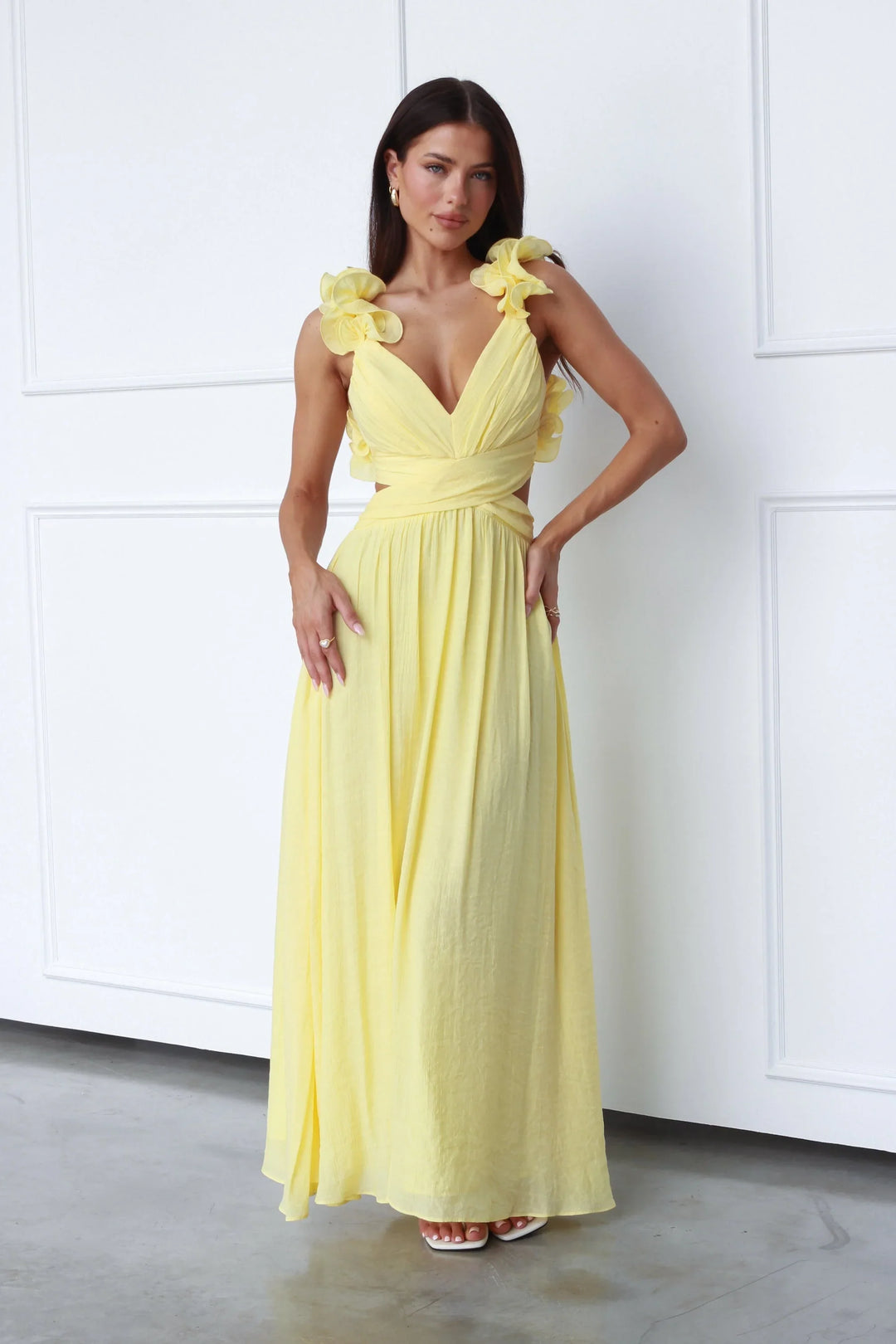 Elegante Jurk Met Diepe V Hals Voor Feest En Date Avond-Feest Jurken-Calora-8 - 10 (S)-Calora