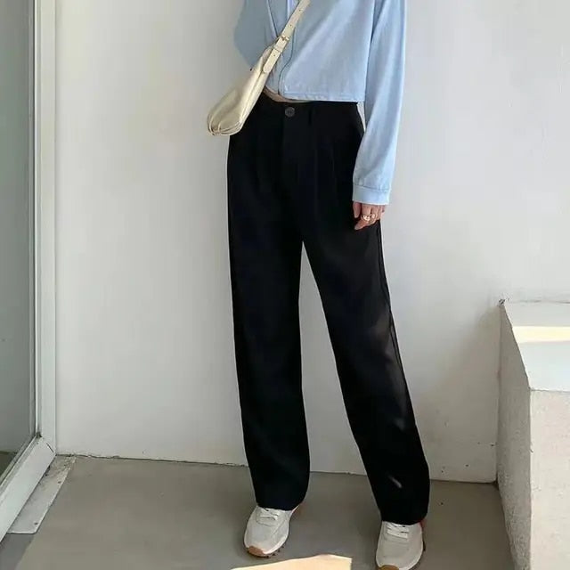 Elegante Pantalon met uitlopende Pijpen-Pantalons-Calora-Beige-S-Calora