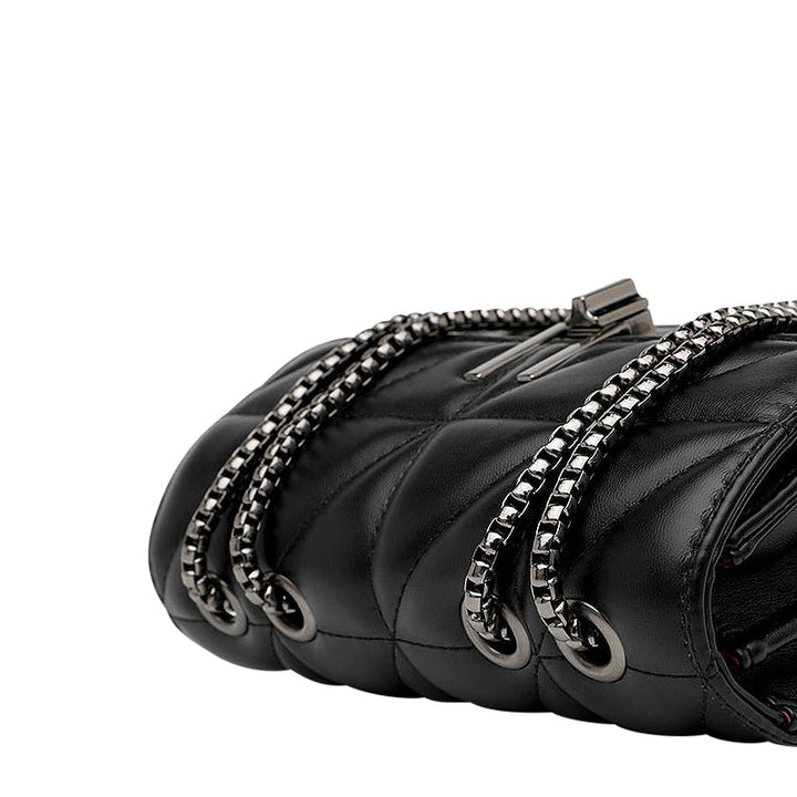 CALORA_ Elegante Vegan Leren Crossbody Tas met Zachte Voering en Zwarte Details