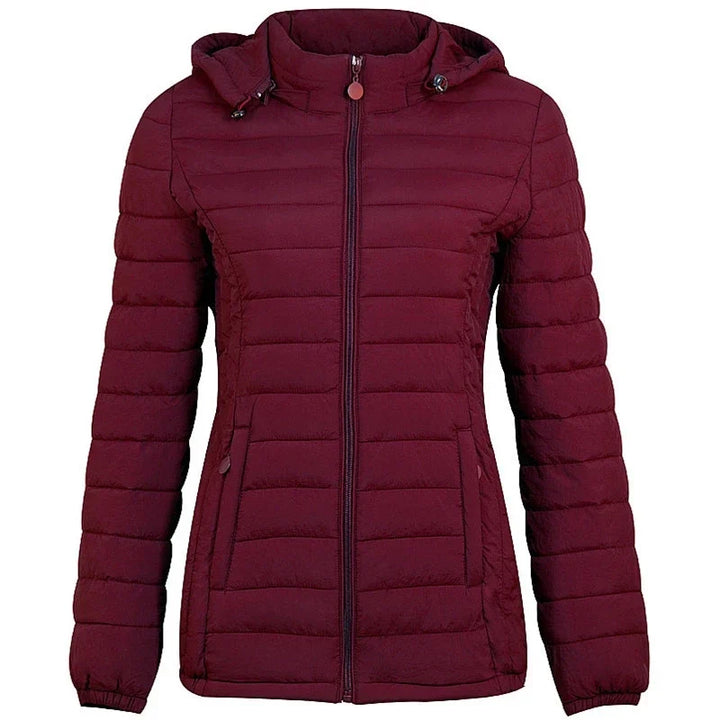 Eliane | Winterjas dames warme parka jas-Zomer Jassen-Calora-Rood-S-Calora