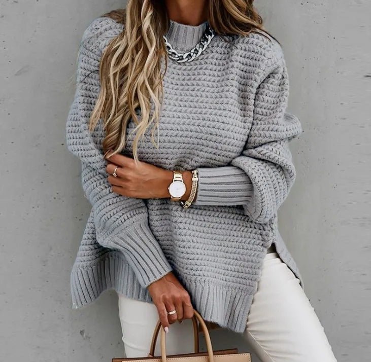 Elisa | Warme Winter Trui-Truien-Calora-Grijs-XS-Calora
