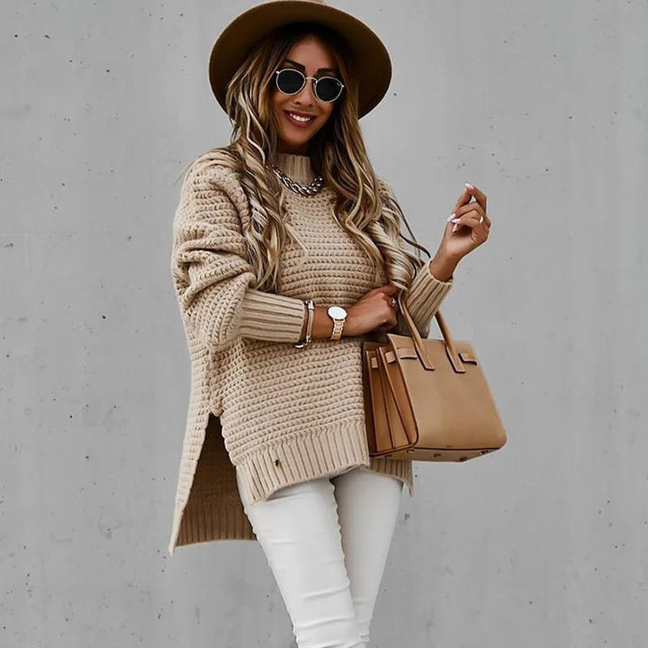 Elisa | Warme Winter Trui-Truien-Calora-Khaki-XS-Calora