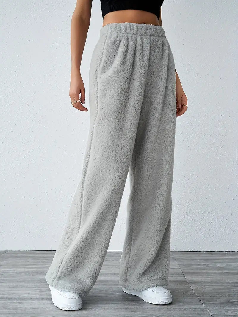Eliska | Comfy Teddy Joggingbroek-Korte Broeken-Calora-Grijs-S-Calora