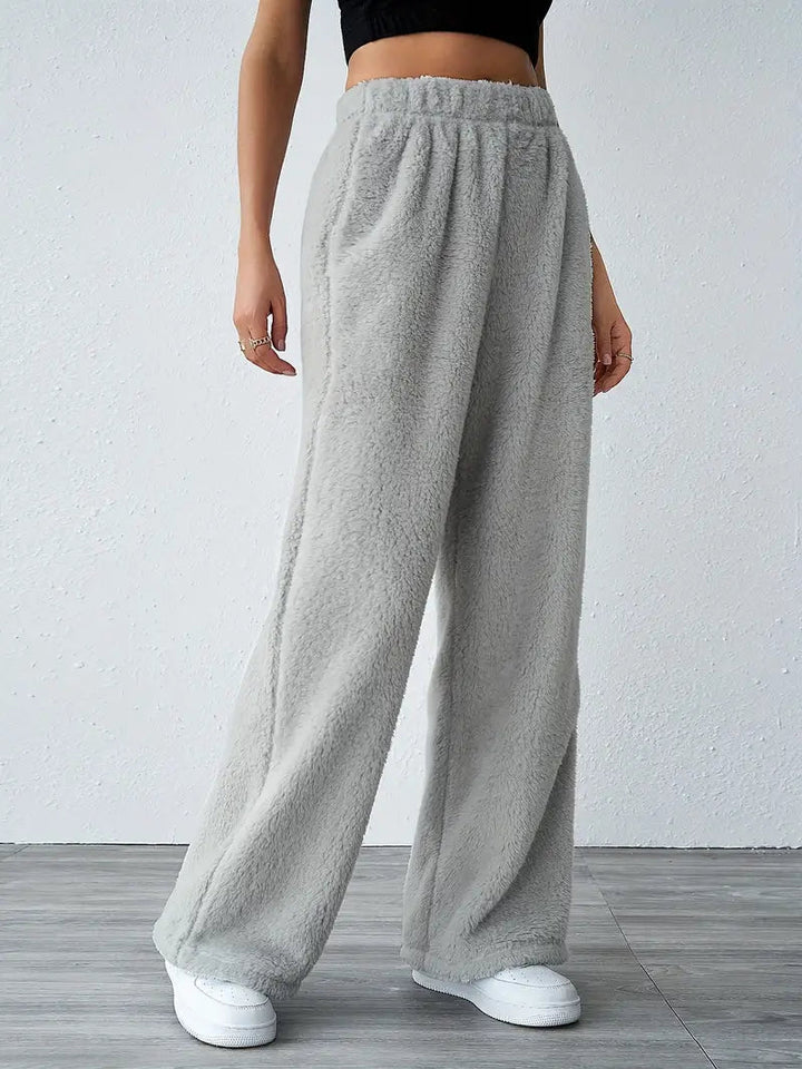 Eliska | Comfy Teddy Joggingbroek-Korte Broeken-Calora-Grijs-S-Calora