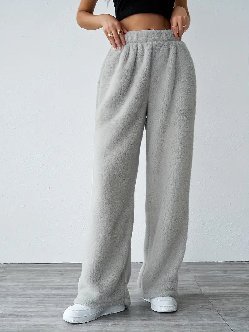 Eliska | Comfy Teddy Joggingbroek-Korte Broeken-Calora-Grijs-S-Calora
