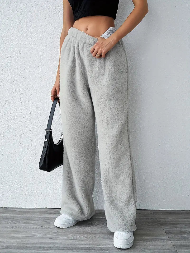 Eliska | Comfy Teddy Joggingbroek-Korte Broeken-Calora-Grijs-S-Calora