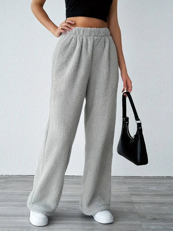 Eliska | Comfy Teddy Joggingbroek-Korte Broeken-Calora-Grijs-S-Calora
