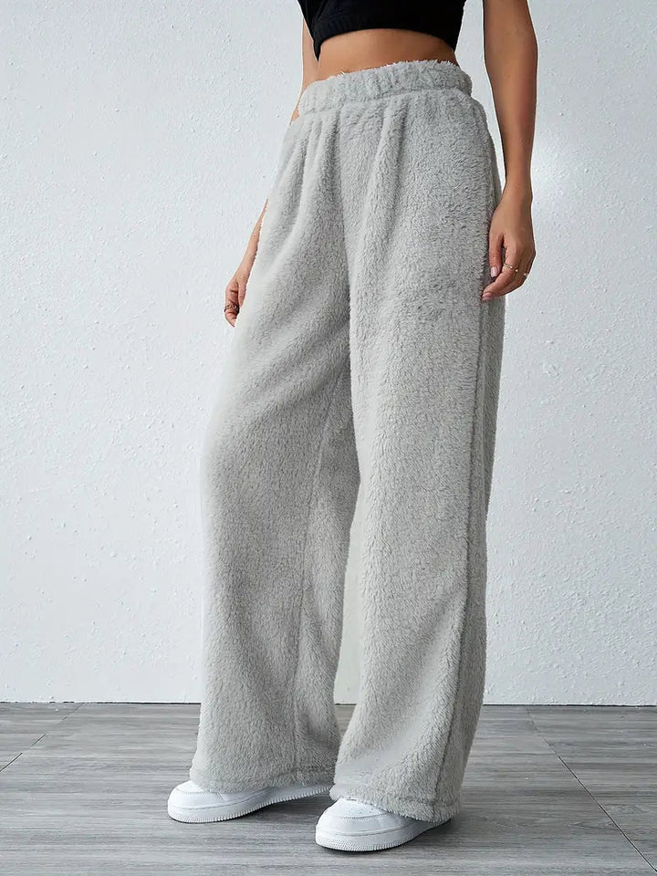 Eliska | Comfy Teddy Joggingbroek-Korte Broeken-Calora-Grijs-S-Calora