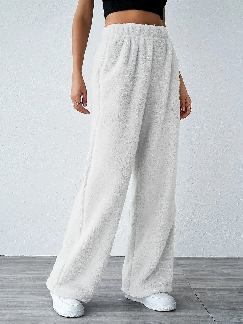 Eliska | Comfy Teddy Joggingbroek-Korte Broeken-Calora-Wit-S-Calora