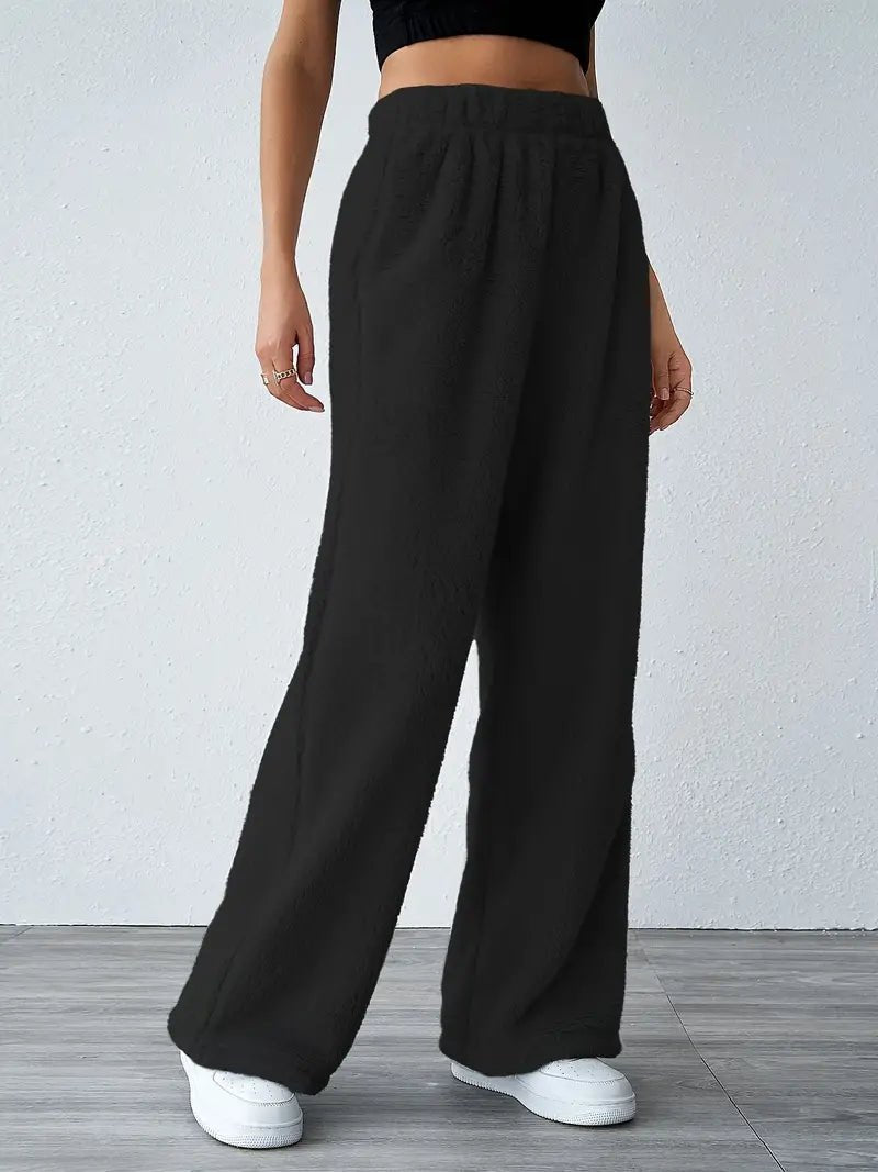 Eliska | Comfy Teddy Joggingbroek-Korte Broeken-Calora-Zwart-S-Calora