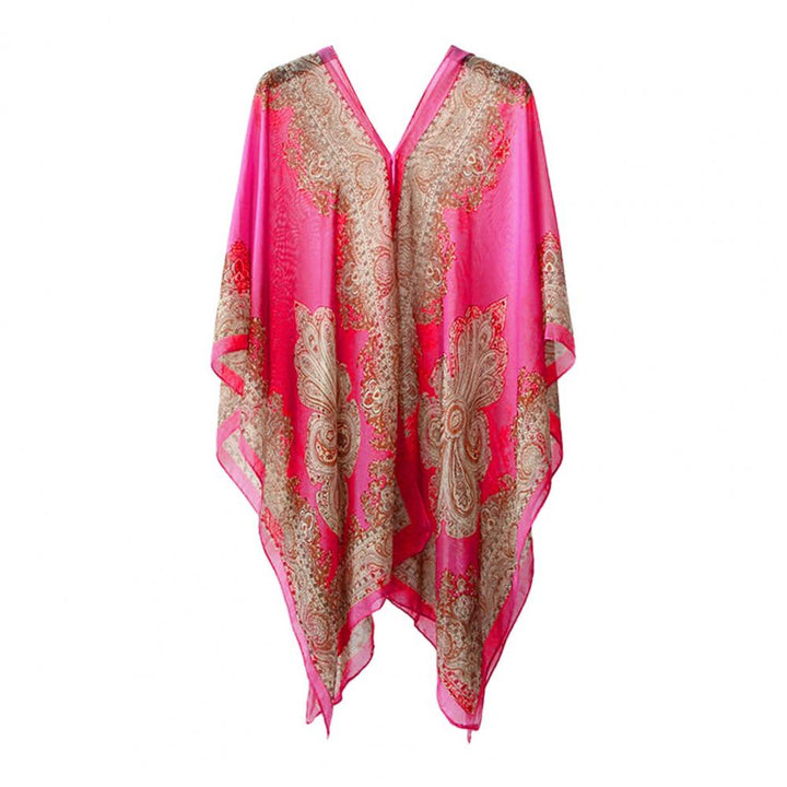 Elliora | Uv-Bescherming Poncho Coverup Strand Sjaal-NA-Calora-Roze-Calora