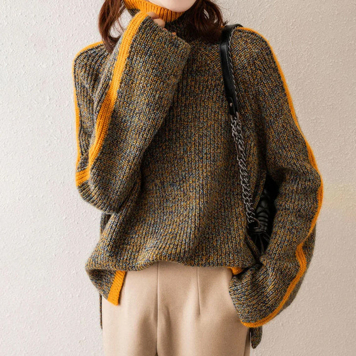 Elona | Oversized coltrui voor dames, herfst/winter breiwerk-Blazers & Vesten-Calora-S-Calora