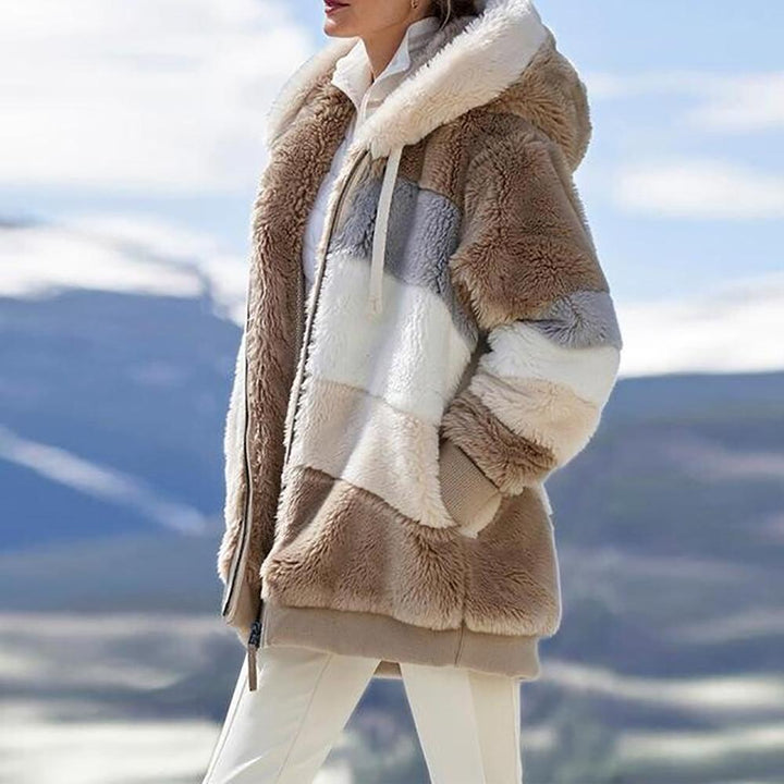 Eluna | Fluffy Warme winter Jas-Zomer Jassen-Calora-Blauw-S-Calora