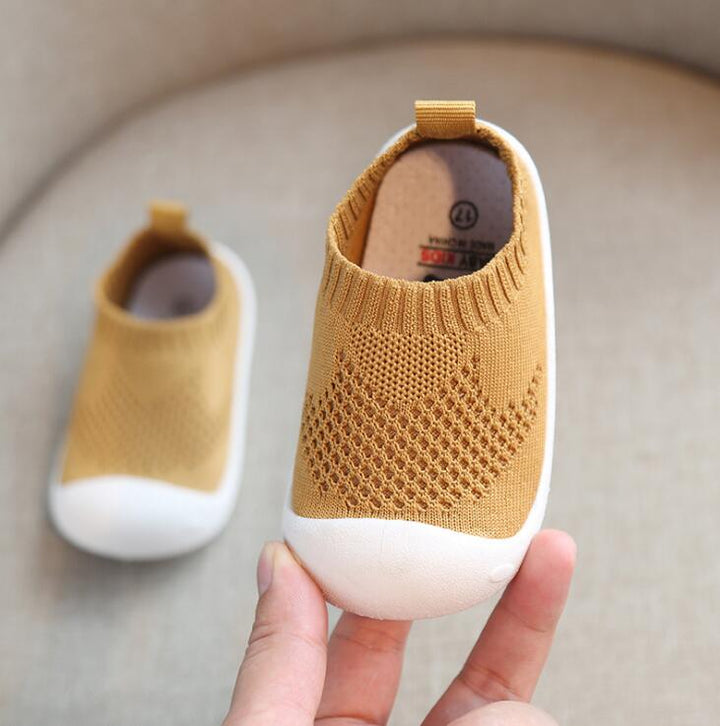 Elysia | Flexibele Anti-Slip Baby Schoenen-Sneakers-Calora-Geel-14 - (Binnenzool 12.0cm)-Calora