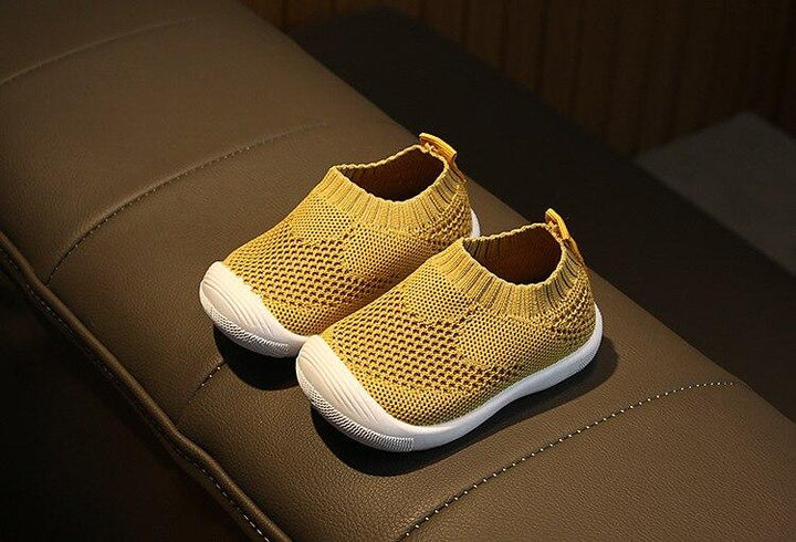 Elysia | Flexibele Anti-Slip Baby Schoenen-Sneakers-Calora-Geel-14 - (Binnenzool 12.0cm)-Calora