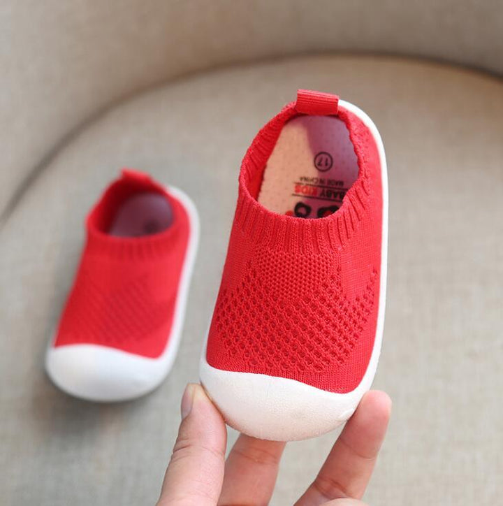 Elysia | Flexibele Anti-Slip Baby Schoenen-Sneakers-Calora-Rood-14 - (Binnenzool 12.0cm)-Calora