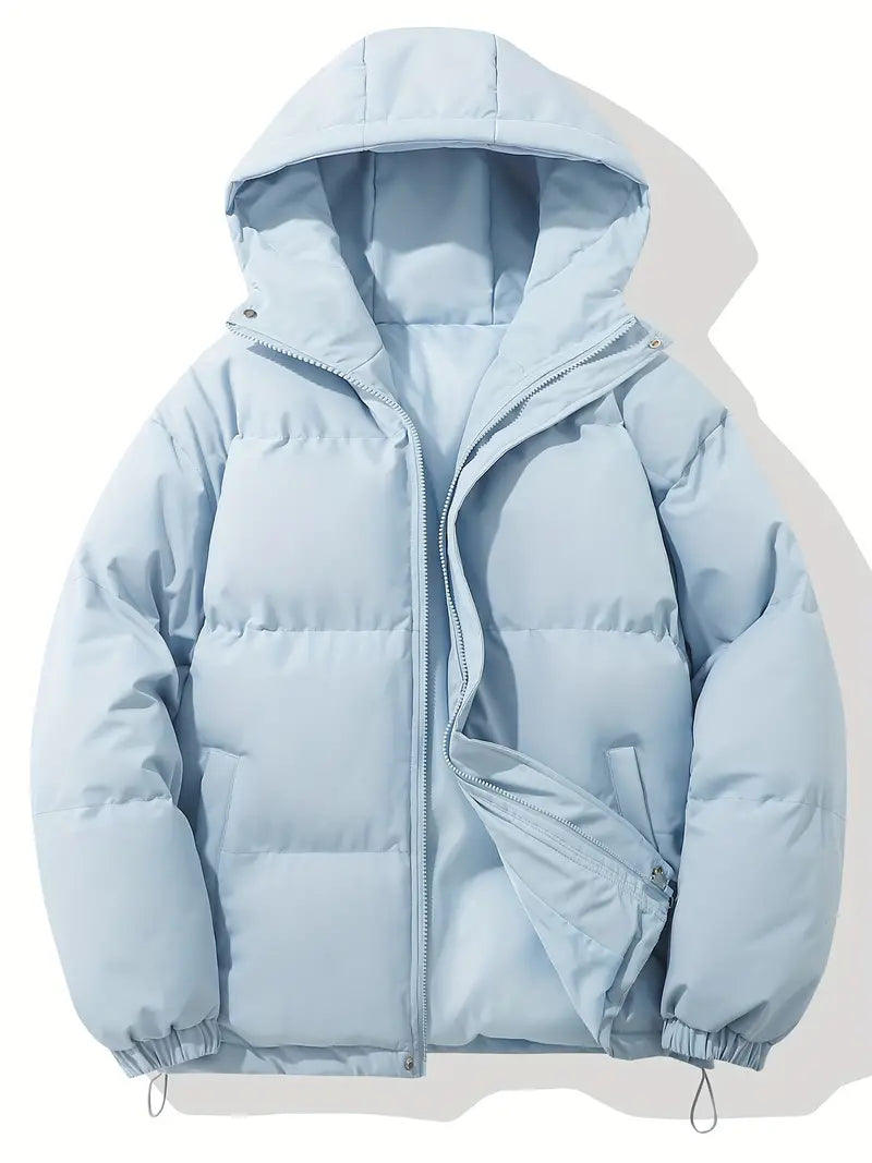 Emerson - Klassieke warme jas met capuchon-Zomer Jassen-Calora-Lichtblauw-M-Calora