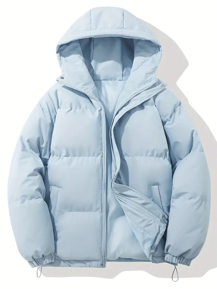 Emerson - Klassieke warme jas met capuchon-Zomer Jassen-Calora-Lichtblauw-M-Calora
