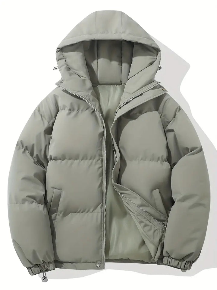 Emerson - Klassieke warme jas met capuchon-Zomer Jassen-Calora-Lichtgrijs-M-Calora