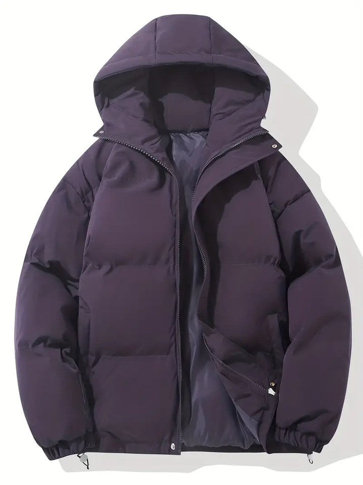 Emerson - Klassieke warme jas met capuchon-Zomer Jassen-Calora-Paars-M-Calora