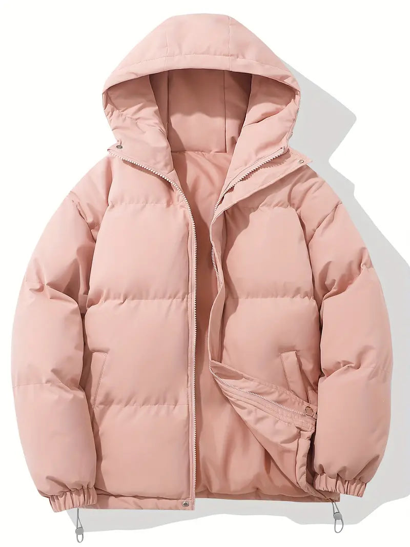 Emerson - Klassieke warme jas met capuchon-Zomer Jassen-Calora-Roze-M-Calora